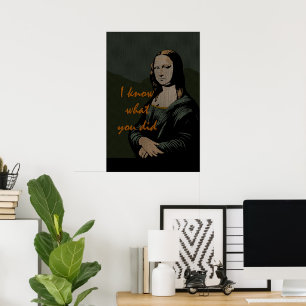 Póster Estilo de libro de historietas de Mona Lisa