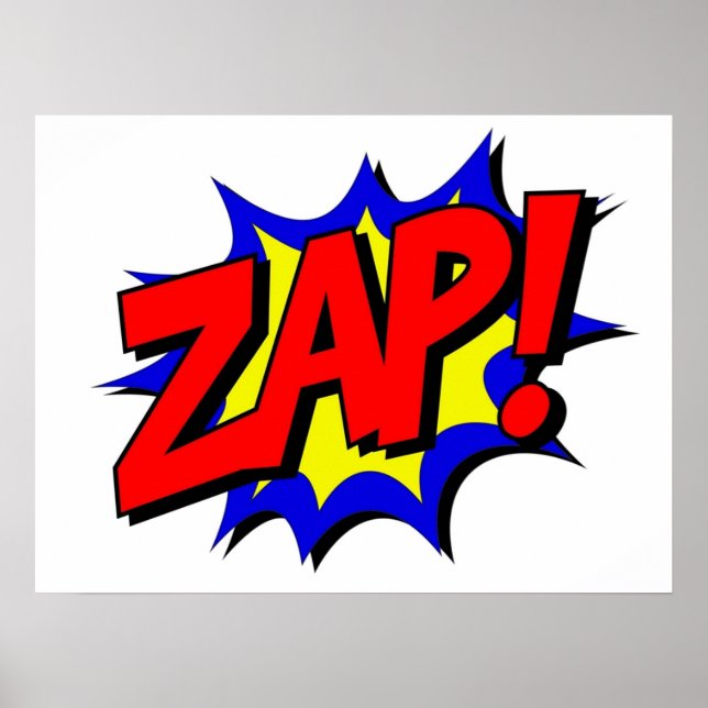 Póster Estilo de libro de historietas ZAP (Frente)