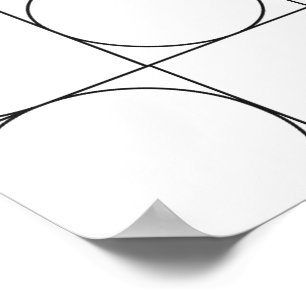 Póster estilo de línea geométrica clásica transparente ba