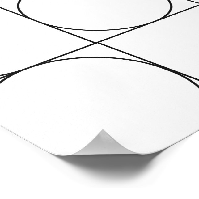 Póster estilo de línea geométrica clásica transparente ba (Esquina)
