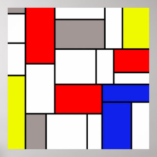Póster Estilo de Mondrian