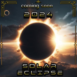Póster Estilo de película Eclipse solar 2024