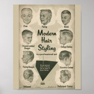 PÓSTER ESTILO DE PELO MODERNO