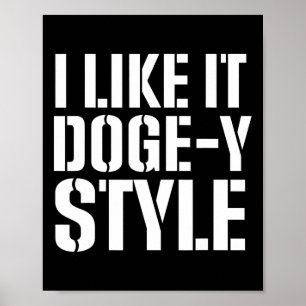 Póster Estilo de perro conservador republicano americano 