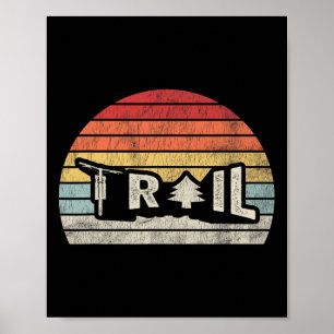 Póster Estilo de puesta de sol vintage retro Trail