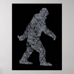 Póster Estilo de Squatchin Bigfoot del Grunge