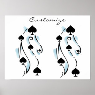 Póster Estilo de tatuaje de espadas negras Thunder_Cove