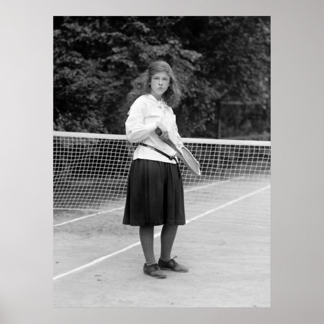 Póster Estilo de tenis de los años 20 (Frente)