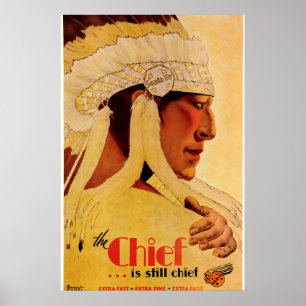 Póster Estilo de viaje vintage de la década de 1930 del f