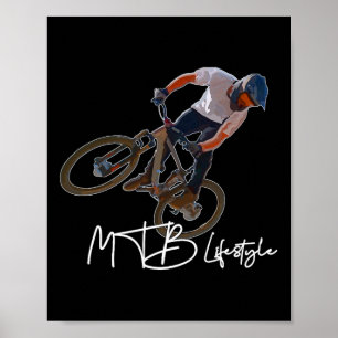 Póster Estilo de vida de bicicleta de montaña Mtb Bicicle