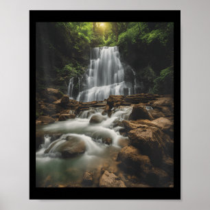 Póster Estilo de vida de cascada_ Caídas pastel y llamada
