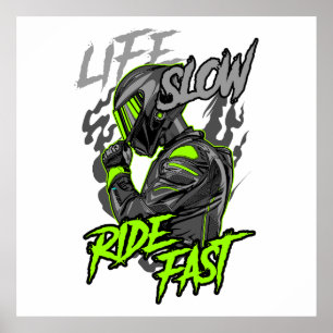 PÓSTER ESTILO DE VIDA RÁPIDO RÍO LENTO