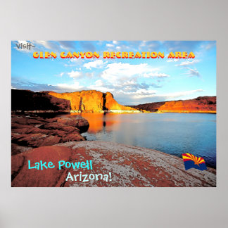 Póster Estilo de vintage del lago Powell