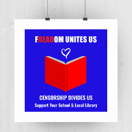 Póster Estilo del logotipo de prohibición de libros