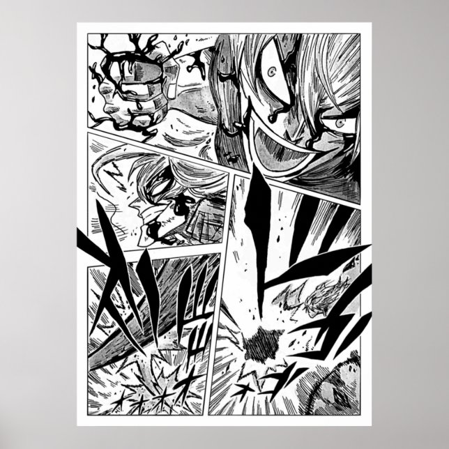 Póster Estilo del panel Black Clover Manga (Frente)