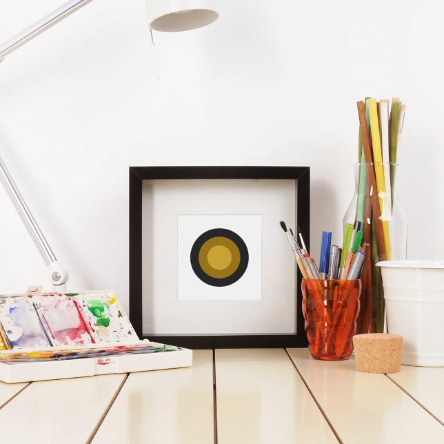 Póster Estilo del puntero de flecha (Black And Gold Mid Century)