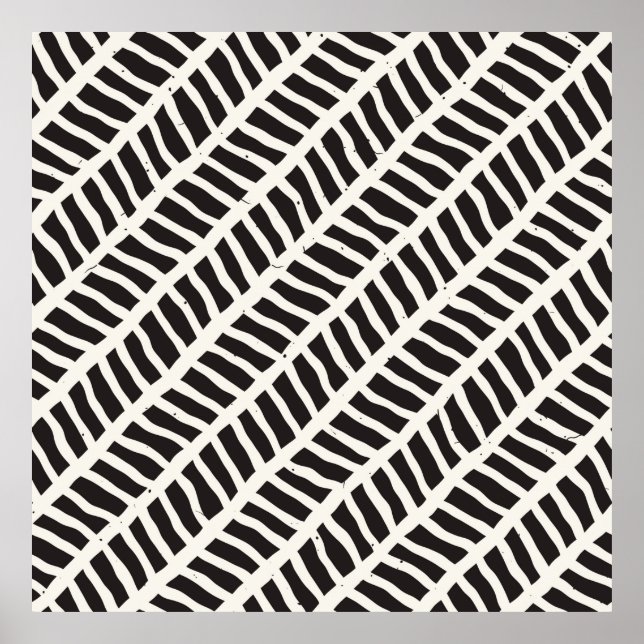 Póster Estilo dibujado a mano sin problemas. Geomet abstr (Frente)