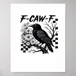 Póster Estilo divertido y esencial F Caw F