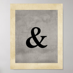 Póster estilo elegante de color gris angustiado de ampers