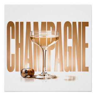 Póster Estilo Gráfico Editorial de Celebración de Champán