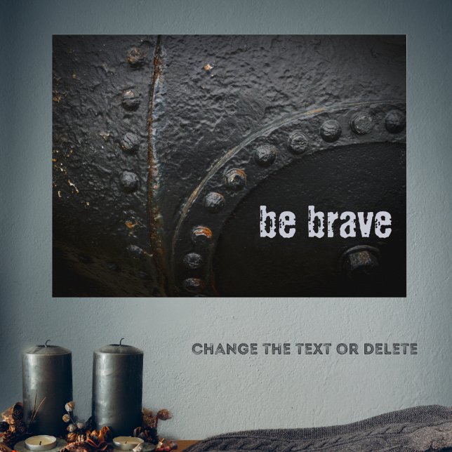 Póster Estilo industrial metalizado negro (Subido por el creador)