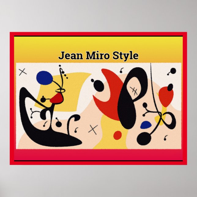 Póster Estilo Jean Miro (Frente)
