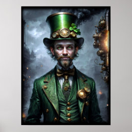 Póster Estilo Leprechaun Steampunk