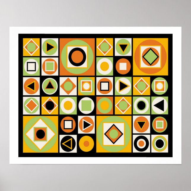 Póster Estilo Moderno de Mitad de Siglo 10 (Frente)
