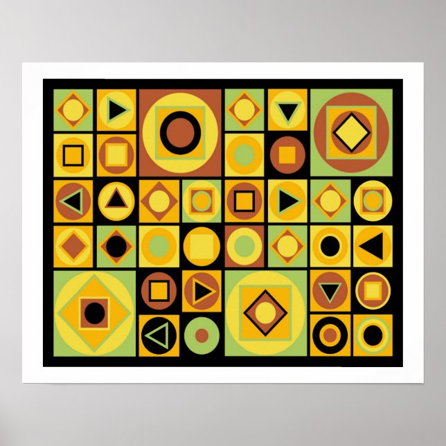 Póster Estilo Moderno de Mitad de Siglo 9 (Frente)