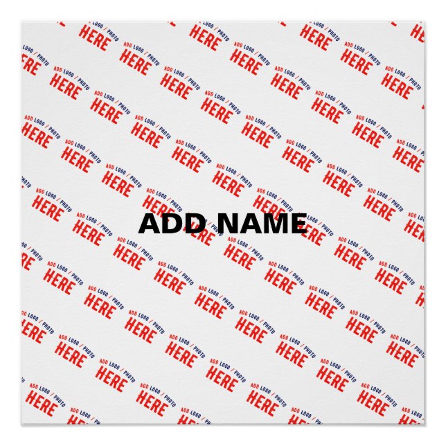 PÓSTER ESTILO MODERNO PERSONALIZABLE BLANCO VERIFICADO DE (Anverso)