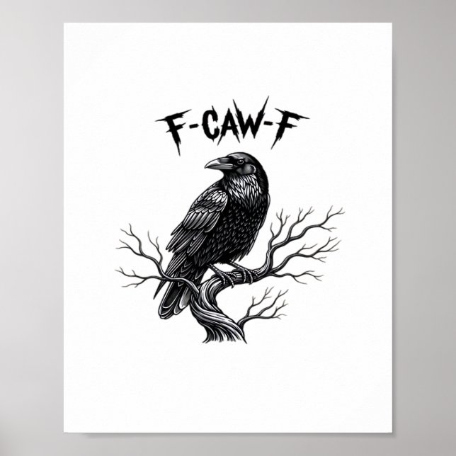 Póster Estilo moderno y trendy F Caw F (Frente)