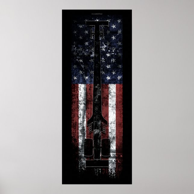 PÓSTER ESTILO NITRO DE COMBUSTIBLE AMERICANO (Frente)