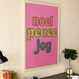 Póster Estilo Noel Peace Joy Retro 1970