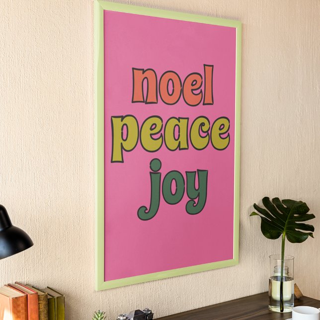 Póster Estilo Noel Peace Joy Retro 1970 (Subido por el creador)