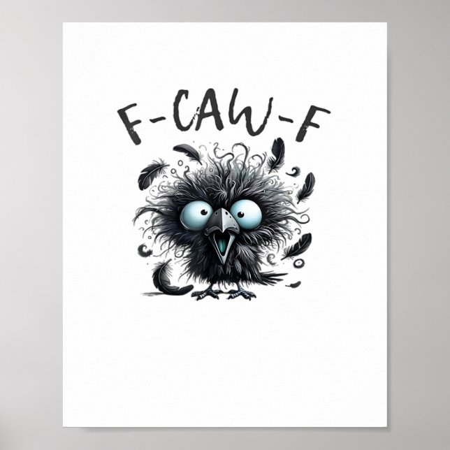 Póster Estilo Retro Clásico F Caw F (Frente)