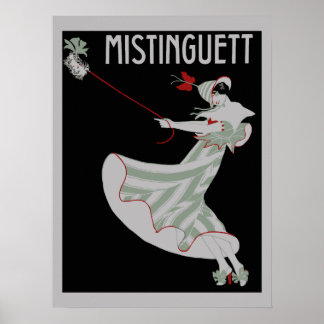 Póster Estilo retro francés de los años 20 Mistinguett 2