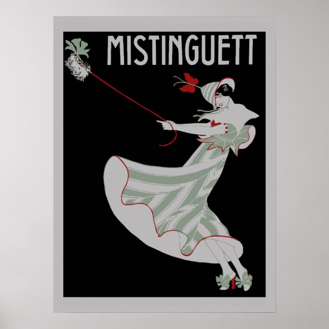 Póster Estilo retro francés de los años 20 Mistinguett 2 (Frente)