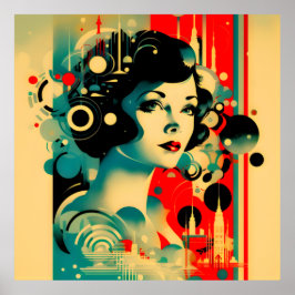 Póster Estilo retro moderno