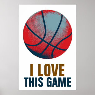 Póster Estilo retro Pop Art Baloncesto Motivador