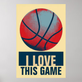 Póster Estilo retro Pop Art Baloncesto Motivador
