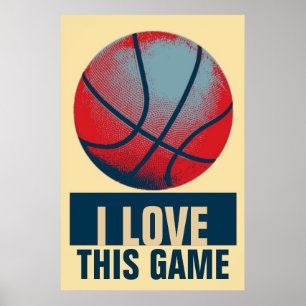 Póster Estilo retro Pop Art Baloncesto Motivador