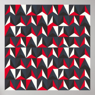 Póster Estilo retro y vintage con forma geométrica, mal