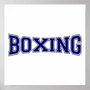 Póster Estilo universitario de boxeo