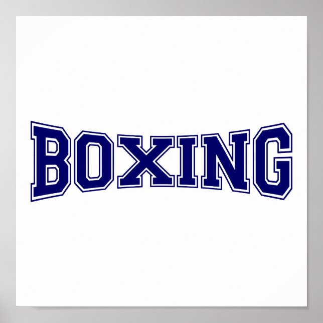 Póster Estilo universitario de boxeo (Frente)