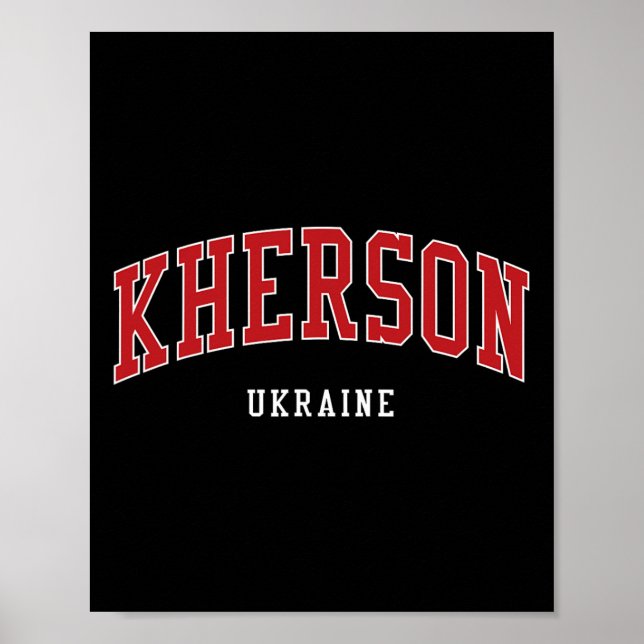 Póster Estilo universitario de Kherson Ucrania  (Frente)
