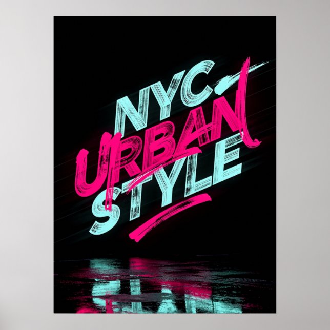 Póster Estilo urbano de NYC (Frente)