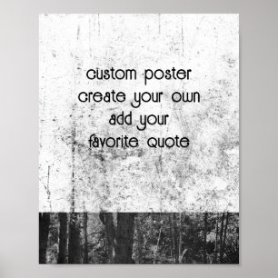 Póster estilo vintage de color gris angustiado añada tu t