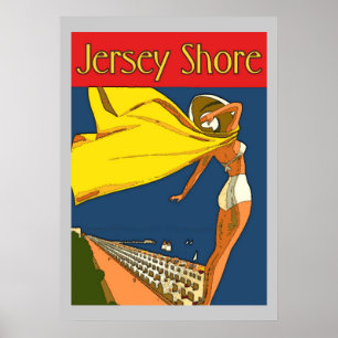 Póster Estilo vintage de Jersey Shore