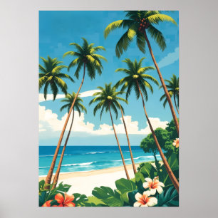 Póster Estilo Vintage De Viaje Hawaiano Aloha De Hawaii