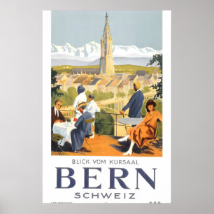 Póster Estilo Vintage de Viajes Suizos de Berna Suiza de